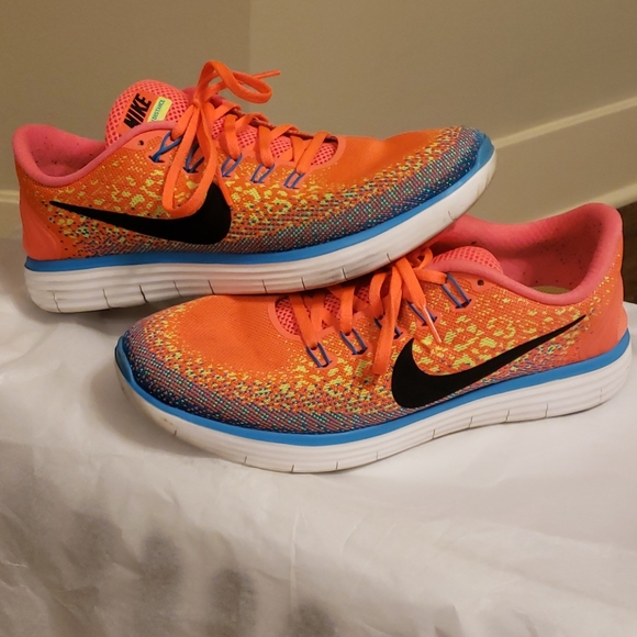 orange workout shoes
